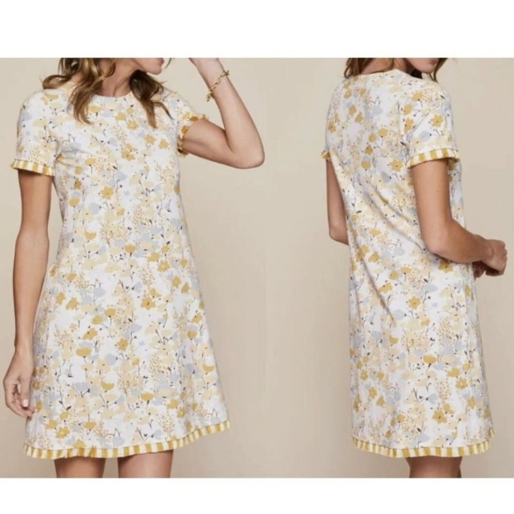 Spartina 449 Island Fringe Dress Salt Marsh Floral, Size XLarge